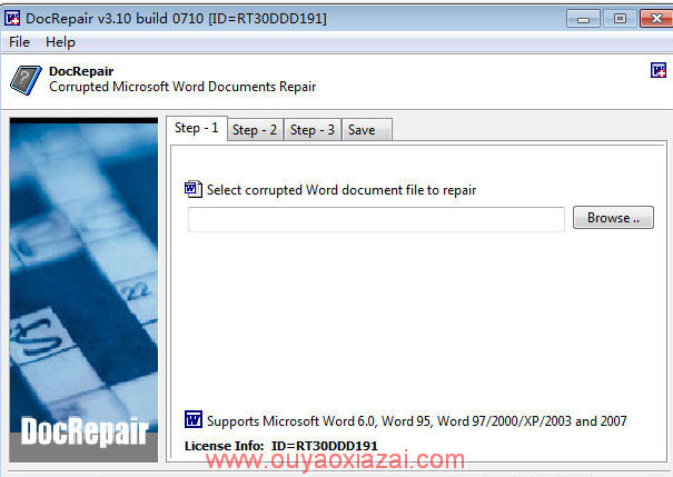 Word文档(DOC文件)修复工具_Jufsoft DocRepair