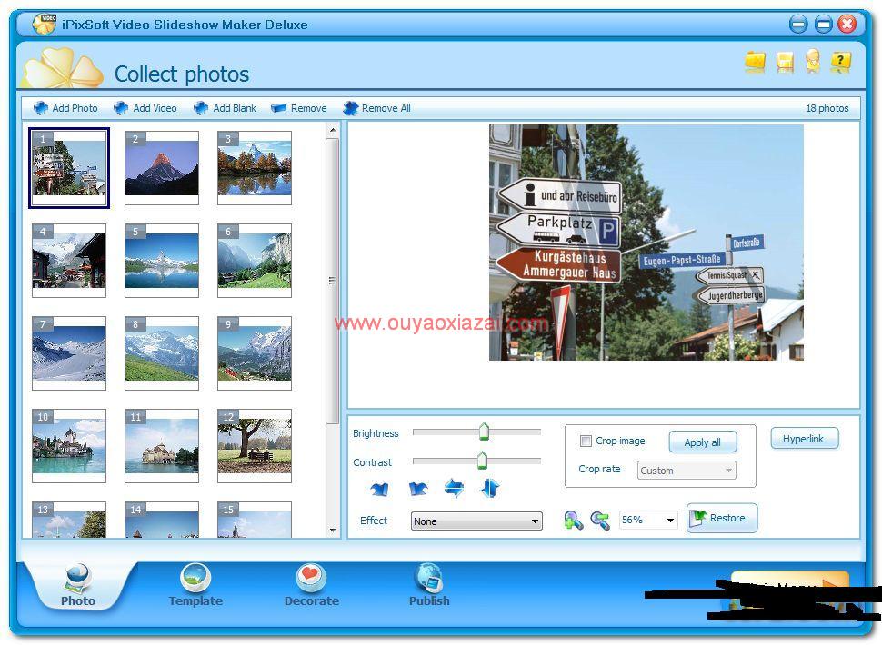 动态视频电子相册制作_iPixSoft Video Slideshow Maker