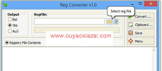 .reg文件转bat/vbs/Au3文件工具_Reg Converter