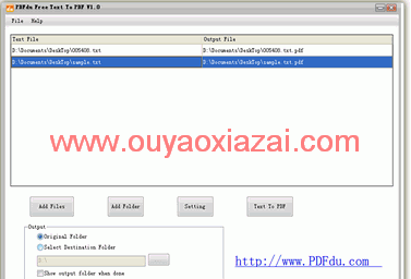 txt文本转PDF文件_PDFdu Free Text to PDF Converter