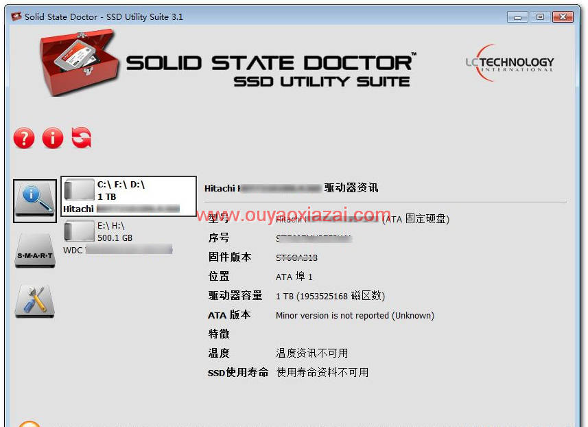 SSD硬盘信息查看器_LC Technology Solid State Doctor