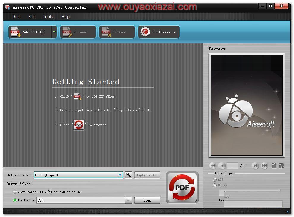 PDF文件转换ePub电子书_Aiseesoft PDF to ePub
