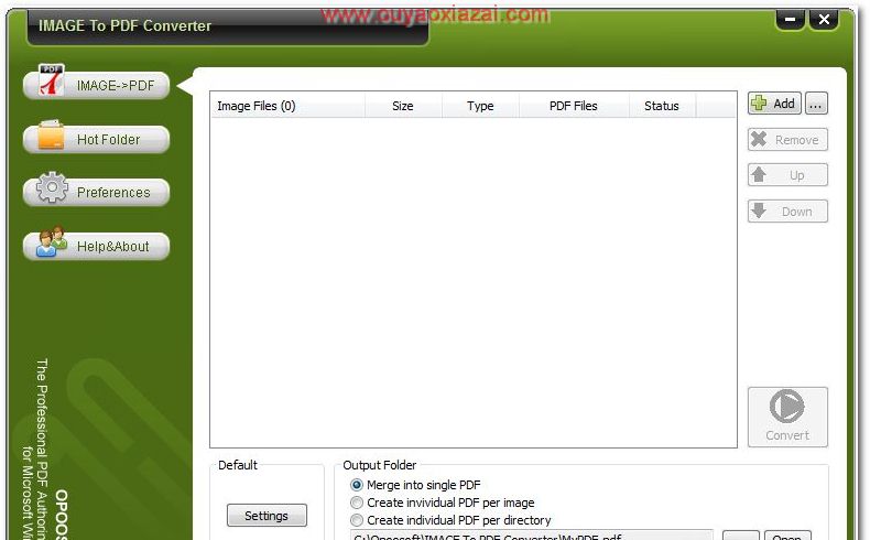 将图片转换成PDF文件_OpooSoft Image To PDF Converter