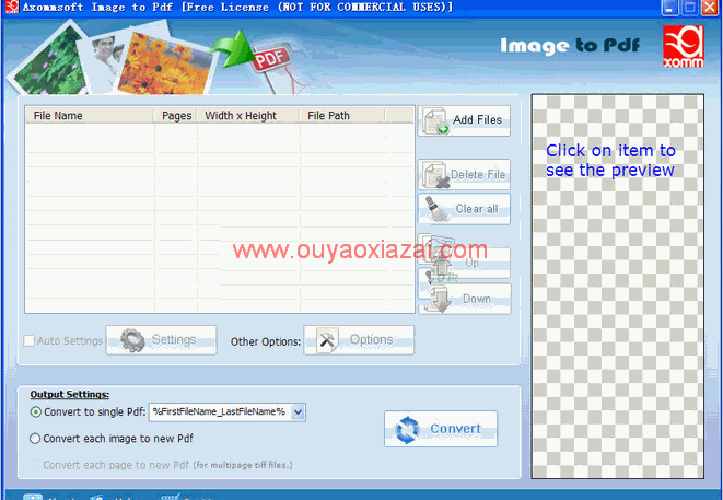 图片转PDF工具_Axommsoft Image to Pdf