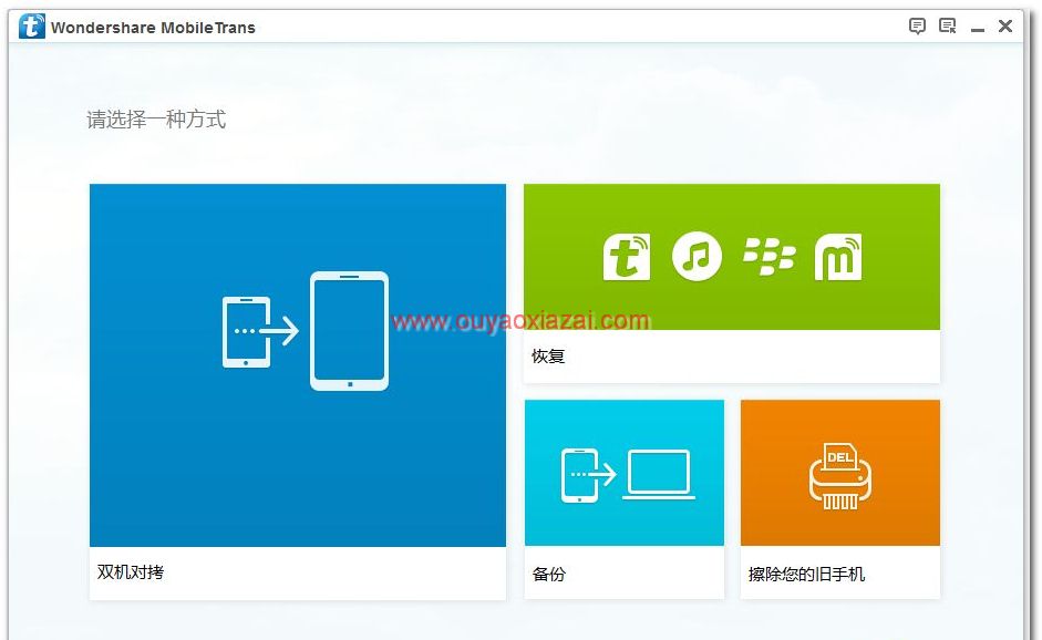 手机数据拷贝复制备份擦除工具_Wondershare MobileTrans