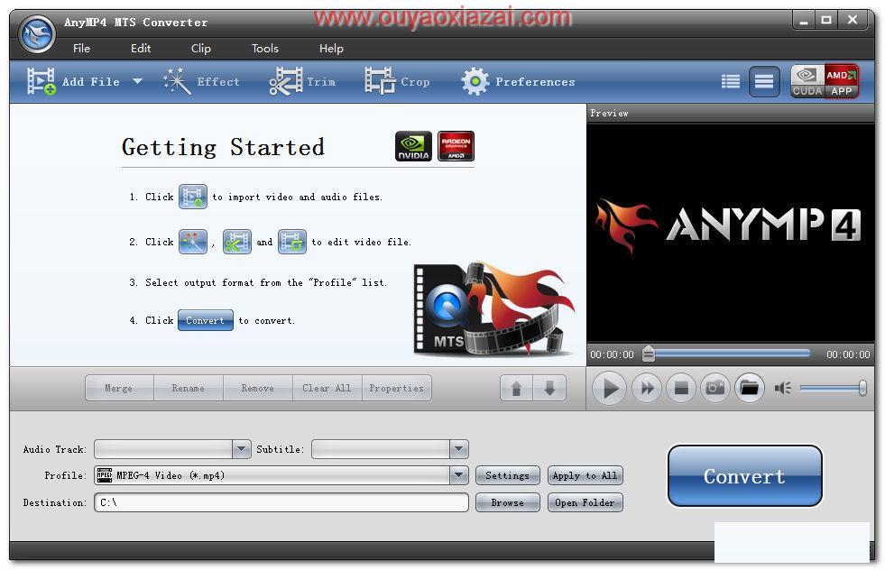 MTS/M2TS/TS视频格式转换器_AnyMP4 MTS Converter