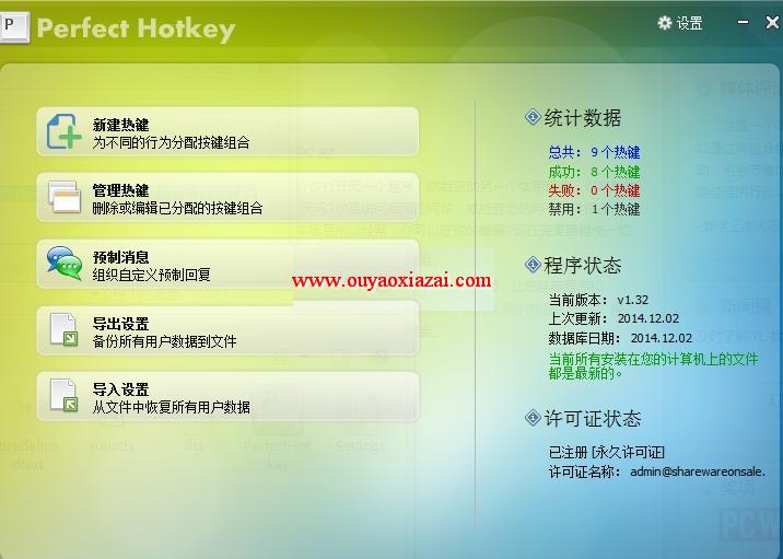 Perfect Hotkey快捷键管理