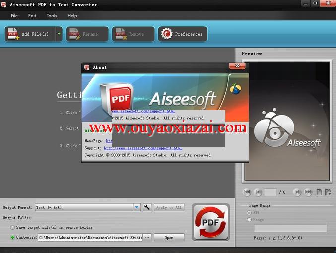 pdf转换txt文本转换器_Aiseesoft PDF to Text Converter
