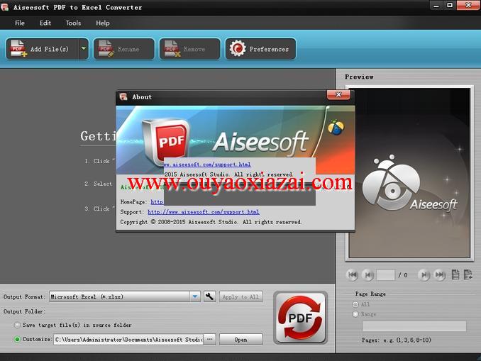 pdf转excel转换器_Aiseesoft PDF to Excel Converter