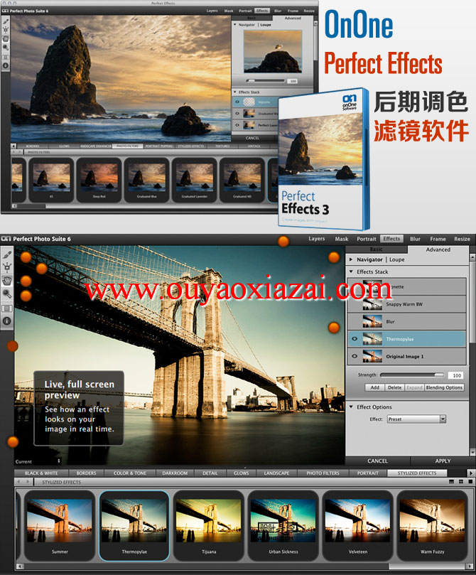 PS照片后期调色滤镜下载_OnOne Perfect Effects