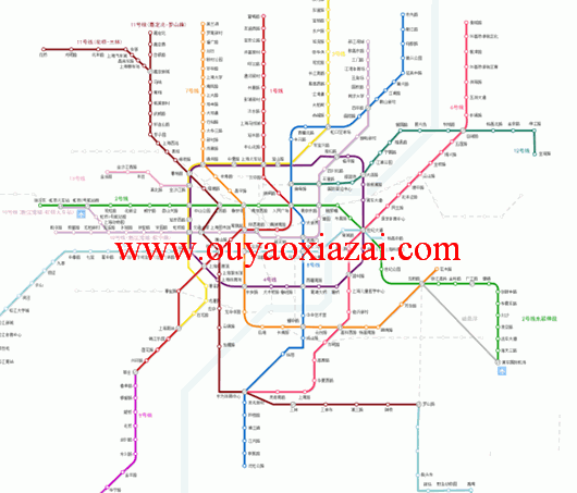 最新版上海地铁全路网图下载