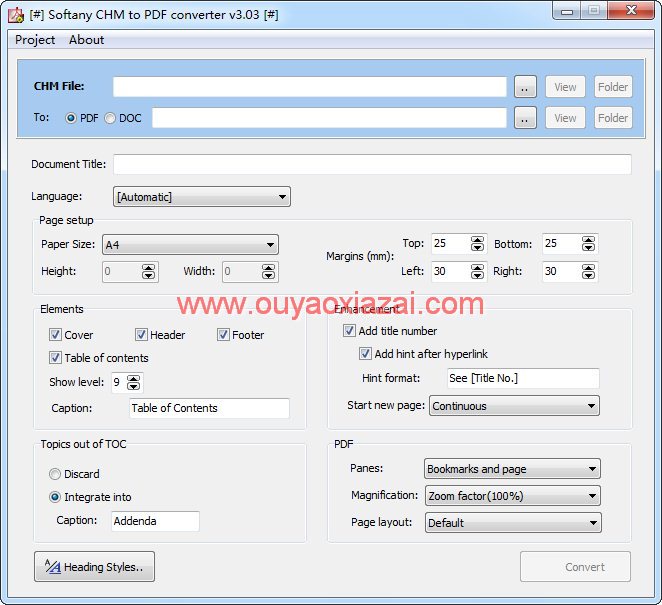 CHM转PDF软件_Softany CHM to PDF converter