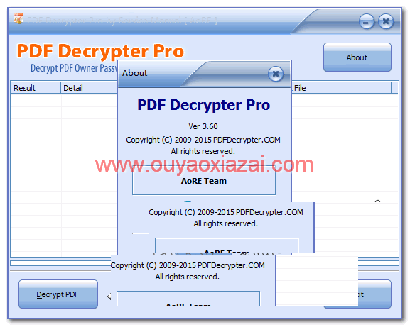 破解加密的pdf文件、PDF文件密码移除工具_PDF Decrypter