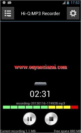 绿色版mp3录音机_Hi-Q MP3 Voice Recorder