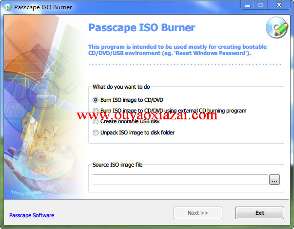 刻录CD/DVD/ISO映像_Passcape ISO Burner