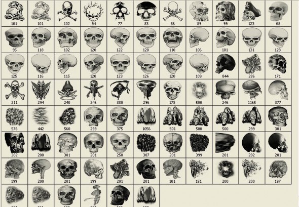 骷髅头笔刷、PS骷髅头下载