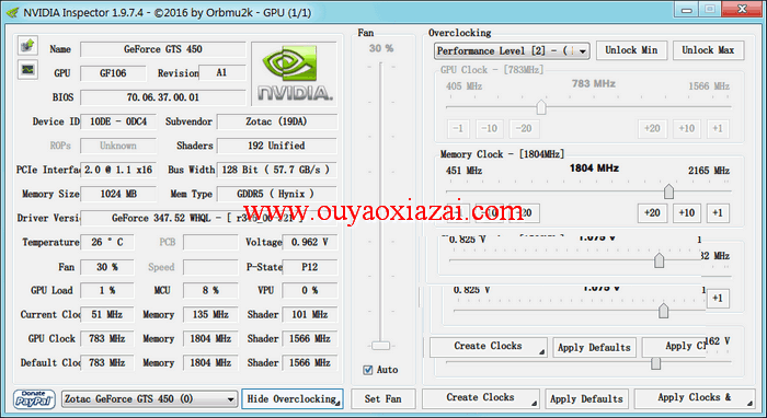 免费的NVIDIA显卡超频神器_NVIDIA Inspector