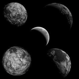月球、行星笔刷
