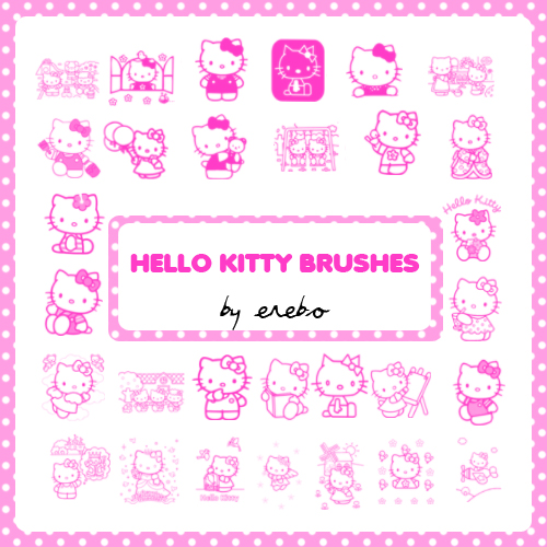 PS女生专用可爱的Hello Kitty笔刷