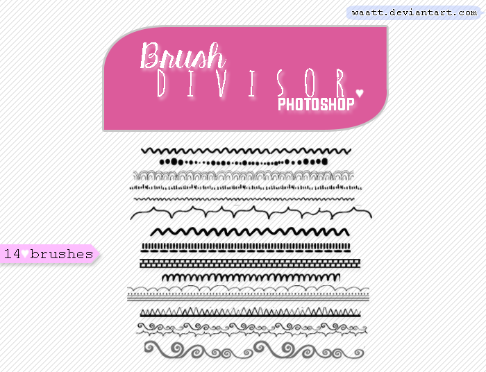 ps手绘涂鸦分割线笔刷、笔刷包素材