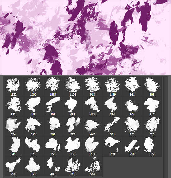 ps油漆污渍涂抹痕迹笔刷、笔刷包素材