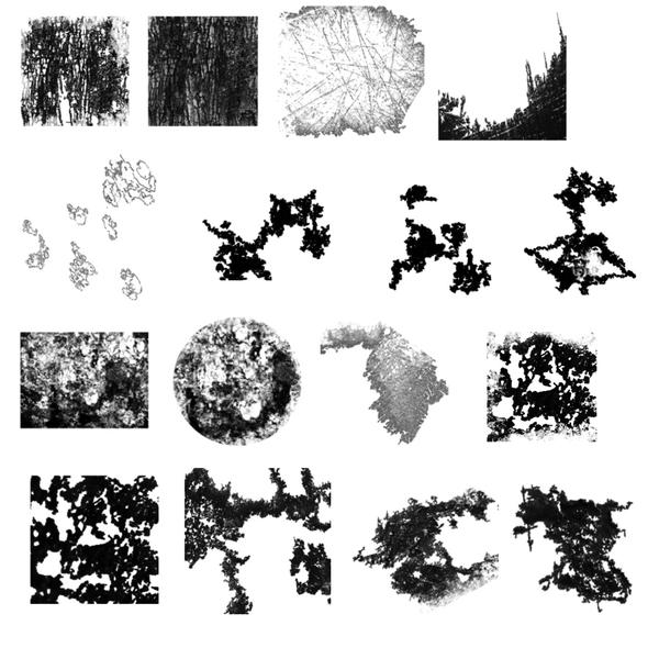 ps树皮|陈旧纹理笔刷、笔刷包素材