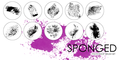 ps油漆式斑点痕迹素材笔刷、笔刷包