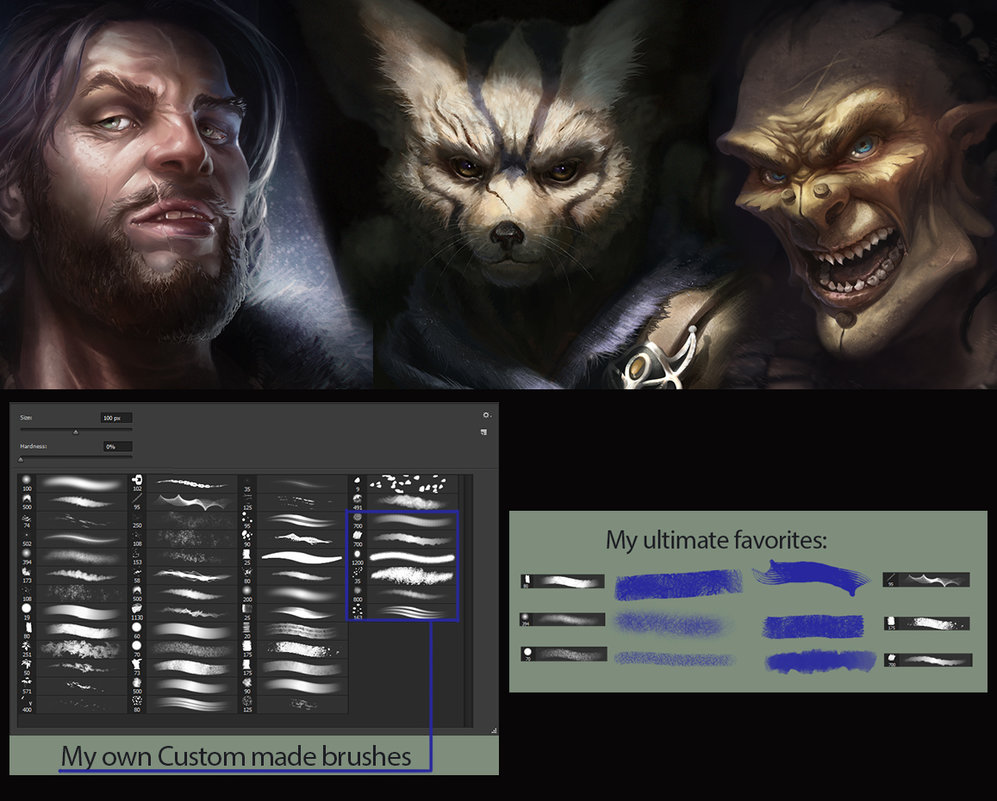 ps超级CG人物刻画Photoshop画笔素材