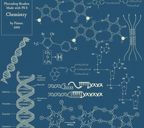 ps生命医药基因工程元素笔刷、笔刷包