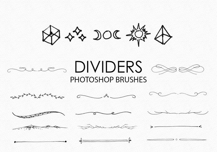 手绘分割线、分隔符PS笔刷