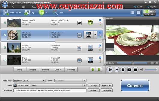 免费的MXF文件转换器_AnyMP4 MXF Converter