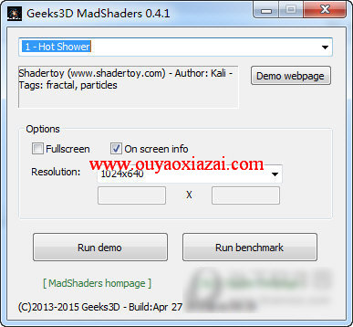 显卡跑分性能测试软件_madshaders中文版