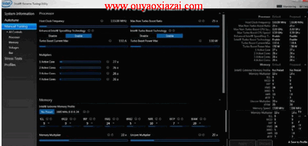 Intel英特尔CPU专用超频工具_Intel Extreme Tuning Utility