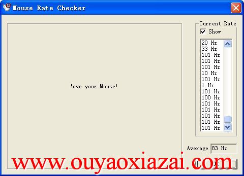 Mouse Rate Checker_鼠标性能稳定性测试软件