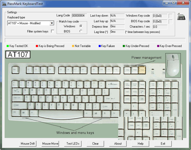 ​PassMark KeyboardTest