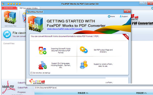 FoxPDF Works to PDF Converter