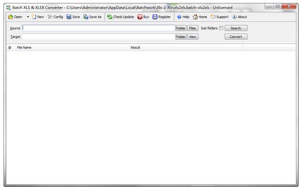 Batch XLS and XLSX Converter