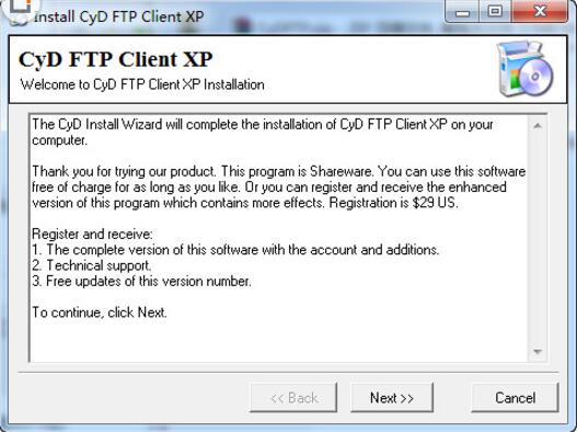 CyD FTP Client XP上传和下载ftp工具 V7.1