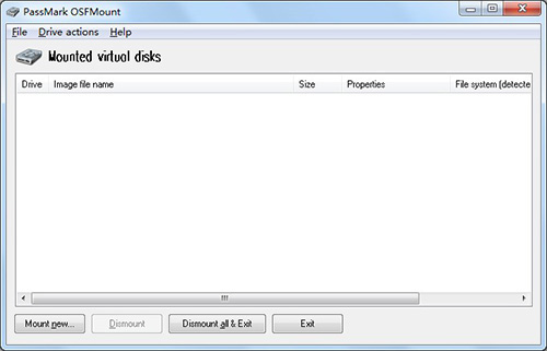 PassMark OSFMount虚拟光驱软件绿色版