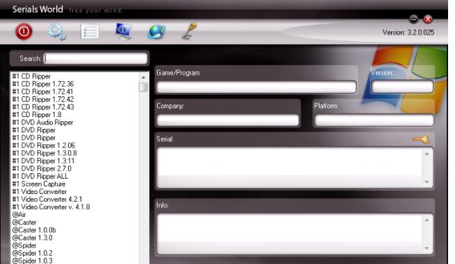 Serial World搜索软件序列号