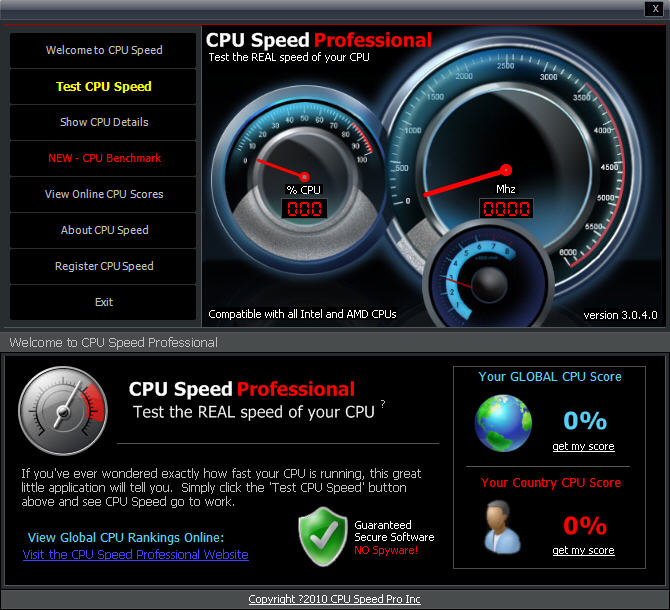 CPU Speed Professional(测试CPU速度工具)