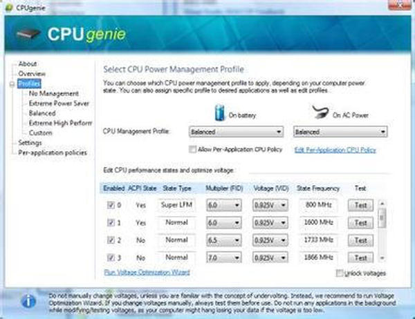 CPUgenie(cpu降压降温软件)