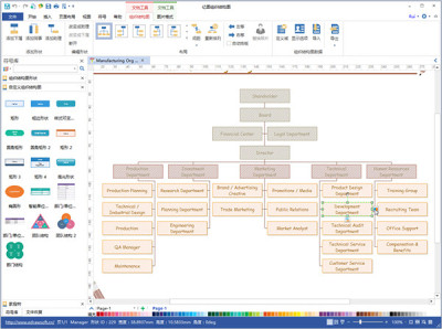 亿图组织结构图绘制工具