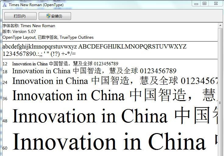 Times New Roman新罗马字体包