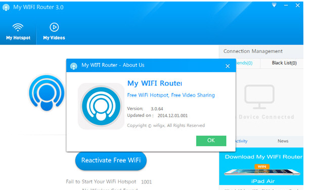 wifi热点软件My WIFI Router