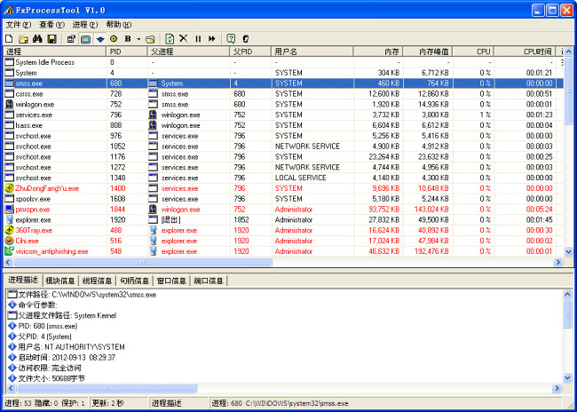 FxProcessTool系统进程管理工具