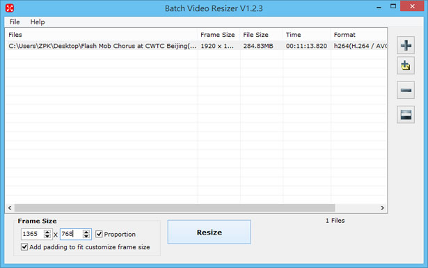 batch video resizer中文版