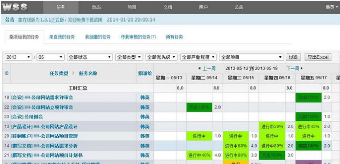 WSS项目信息管理系统