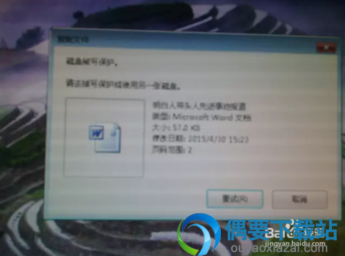 只读保护，不能复制