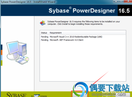 点击install